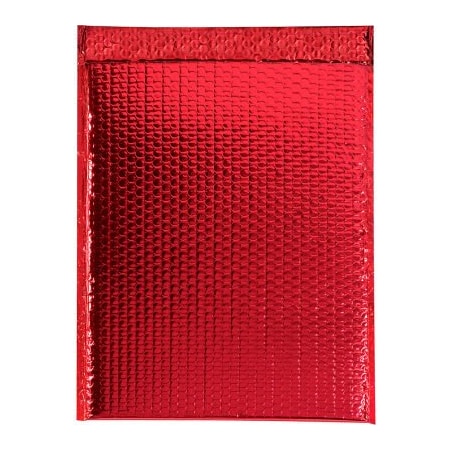 Box Packaging Glamour Bubble Mailers, 16"W x 17-1/2"L, Red, 48/Pack GBM1617R